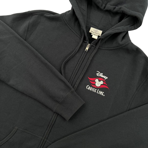 Disney Cruise Line Other - Disney Cruise Line Full Zip Hoodie Men Large Black Mickey Mouse Logo Disneybound